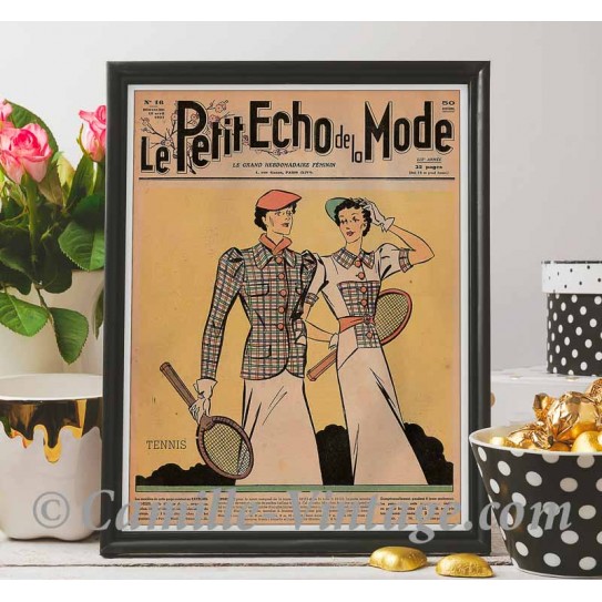 Affiche Poster Le Petit Echo de La Mode Vintage Rétro Printemps