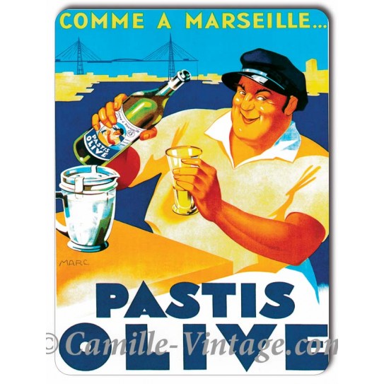 Tin signs Pastis Olive - Marseille